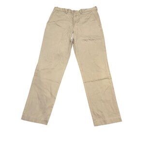 Polo Ralph Lauren Preston Pant Khaki Chino 100% Cotton Mens Trousers Size 34/34